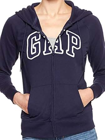 GAP Womens Arch Logo Zip Hoodie Full Zip, Navy Uniform at Amazon Womenâs Clothing store: