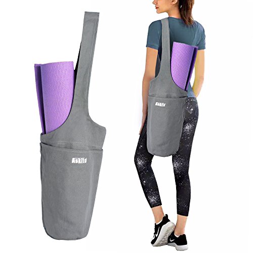 Yoga Mat Bag by ASKITO | Yoga Mat Tote Sling Carrier w/ Large Side
Pocket & Zipper Pocket | Fits Most Size Mats (Grey) Yoga Mat Bag by ASKITO | Yoga Mat Tote Sling Carrier w/ Large Side
Pocket & Zipper Pocket | Fits Most Size Mats (Grey)