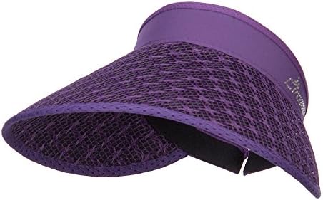 Woman's Cover Sun Clip On Visor - Purple OSFM