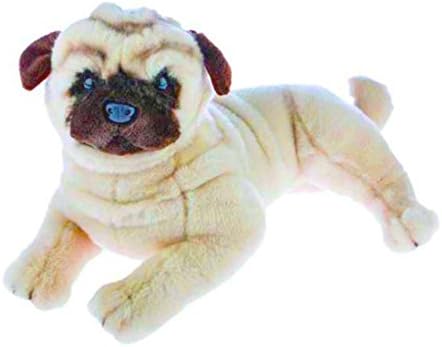 Bocchetta Plush Toys KAOS Cream Pug Lying, Stuffed Animal, Fawn, Size 36cm/14″