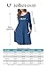 JollieLovin Women Plus Size 3/4 Sleeve Casual Dresses Crew Neck T Shirt Swing Dress with Pockets