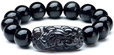 Reikocrystalbeads16mm Jewelry Bracelet Natural Rianbow Eyes Obsidian Pixiu Crystal Elastic Bead