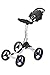 Bag Boy Quad XL 4 Wheel Push Cart, White/Cobalt