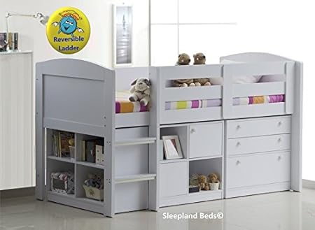 mid sleeper bed with drawers