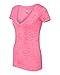 Next Level Womens Burnout Deep V Tee 6540 -NEON PINK 2XL
