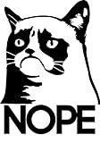 2x Funny Grumpy Cat NOPE Vinyl Decal Car Window Stickers 4