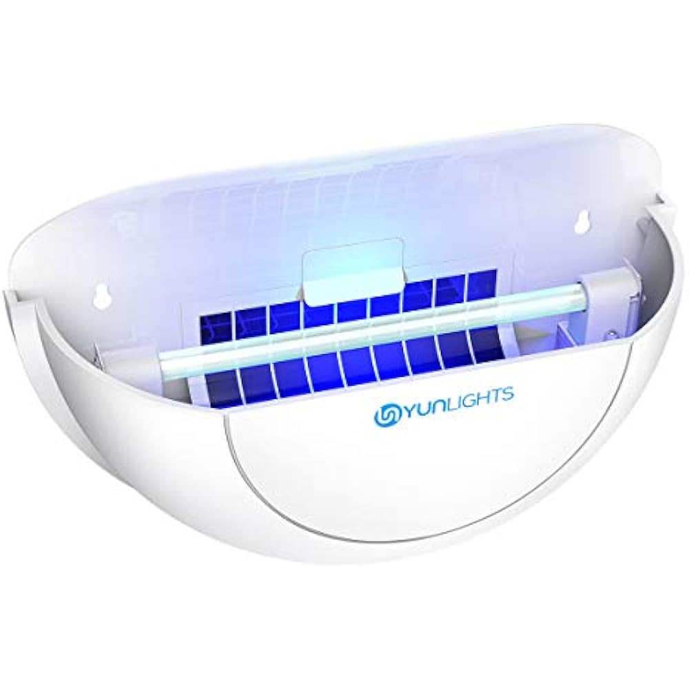 10W Wall Sconce Fly Light Trap Glue Board, Sticky Catcher Bug Zapper