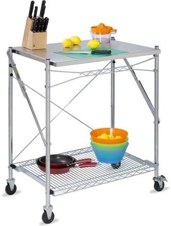 Honey Can Do Folding Urban Work Table, Stainless Steel