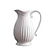 Jomop Decorative Pitcher, Embellished Pitcher Ceramic Vase Home Decor Gift (9.8 in, White)