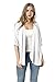 ADANIKI Women's Short Sleeve Beachwear Sheer Chiffon Kimono Cardigan Solid Casual Capes Beach Cover up Blouse (White, S)