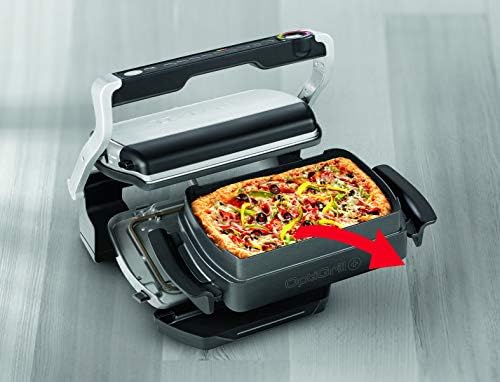 Tefal GC712D12 Optigrill+ Grille Electrique Aluminium Gris/Noir 36,5 x 34,5 x 18 cm
