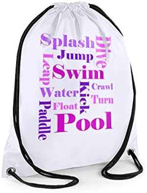 Tigerlilyprints Personalised Draw String Bag, Waterproof, Stores 11l