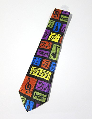 Men's Tie "Colorful Music Scenes" - Made In England