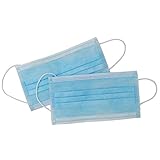 Zicome Disposable Earloop Face Mask, Set of 50, 3-Layer Filter Protection (Blue)