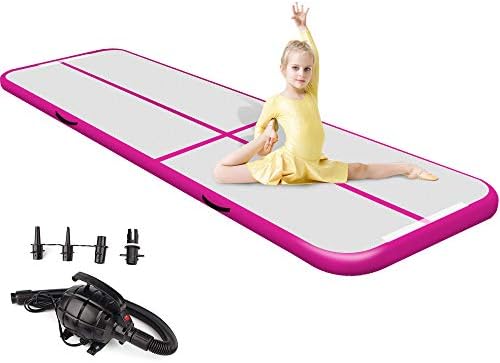 Teriitrack 10ft/13ft/16ft/20ft/23ft/26ft/29ft/33ft/36ft/39ft Air Track Tumbling Mat Inflatable Gymnastics Airtrack Mat for Home Use, Training, Cheerleading, Yoga, Trampoline, Martial Arts