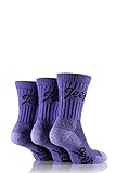 Ladies 3 Pair Jeep Luxury Terrain Socks Purple