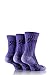 Ladies 3 Pair Jeep Luxury Terrain Socks Purple