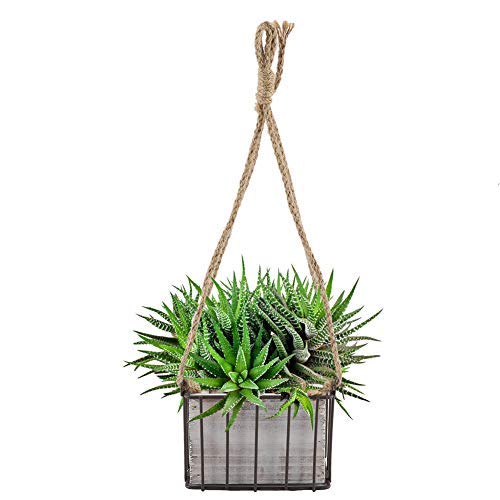 AUNMAS Plant Hangers, Home Garden Wall Storage Planter Hangings Wire Rustic Decor Flower Plant rattan Hanging Basket Flowerpot