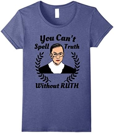 Womens RBG Supreme Court Feminist Dissent Political T-Shirt XL Heather Blue