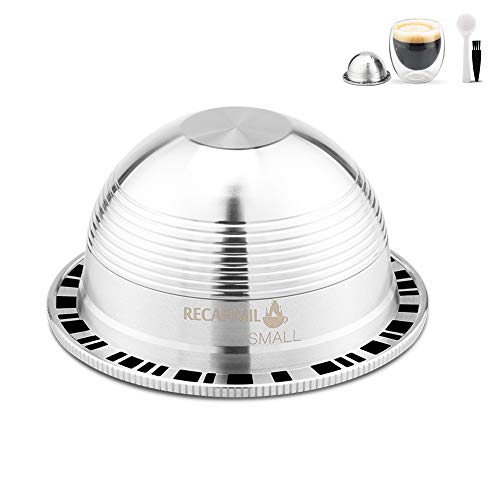 i Cafillas Refillable Stainless Steel Coffee Capsule Compatible for Nespresso Vertuoline Reusable po i Cafillas Refillable Stainless Steel Coffee Capsule Compatible for Nespresso Vertuoline Reusable po
