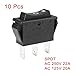 Nilight 6 Gang Toggle Rocker Switch Panel with Digital Voltmeter and Cigarette Socket Double USB Power Charger Adapter Overload Protection