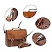 Zebella Vintage Pu Leather Briefcase Shoulder Business Laptop Messenger Bags Tote - Light Brown