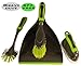 Alpha Omega Home Cleaning Brush Set: Dustpan & Brush Set, Household Scrub Brush and Pan Cleaning Brush (Dish Cleaning Brush) - Strong and Comfortable with Non-Slip Handle, Ergonomic Design