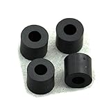 100PCS 6mm Black Nylon Round Spacer, OD 7mm, ID 3.2mm, Not Threaded, for M3 Screws, Plastic.