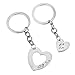 2PCs/Set Big Sis Little Sis Heart Charm Keychain Set Gifts For Sisters