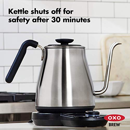 OXO Brew Gooseneck Electric Kettle Hot Water Kettle, Pour Over Coffee & Tea Kettle, Adjustable