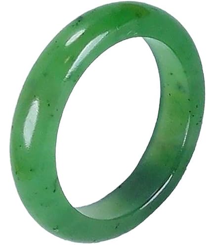 YZDKJ Natural Jade Jade Anneaux Jade Jade Jade Jadee Jade Jadee pour Hommes Anneaux pour Femmes Nickles Jade Jade Bijoux (Ring Size : 6.5