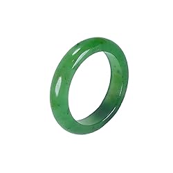 YMHOP 5-6mm 7-8mm Width Natural Hotan Jade Rings