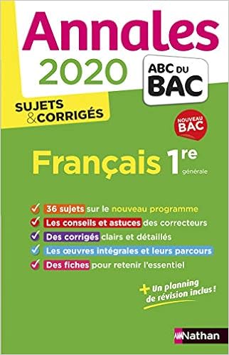 Annales Bac 2020 Francais 1re Sujets Corriges Annales Abc Bac Finale C French Edition Cassou Nogues Anne Hebert Selena Jolles Elsa Lannes Julie 9782091574479 Amazon Com Books