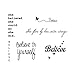 Believe Quotes Temporary Tattoo Pack (Set of 12)