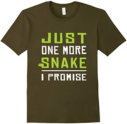 Men's Snake Just One More Snake I Promise Pets Lover T-shirt 2XL Olive