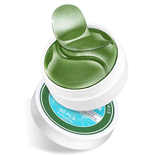 Collagen Under Eye Patches,Green Tea Firming Gel Eye Treatment Mask Under Eye Mask For Puffy Eyes Eye Moisturizing, Wrinkles, Fine Lines, Under Eye Bags (30Pairs) (Green)