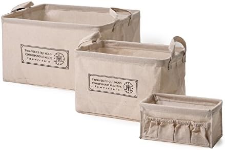 a b sea Eco-Friendly Multi-Size Jute Storage Basket, 3-Pack
