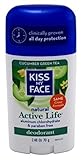 Kiss My Face Active Life Deodorant, Cucumber Green Tea 2.48 oz (Pack of 3)