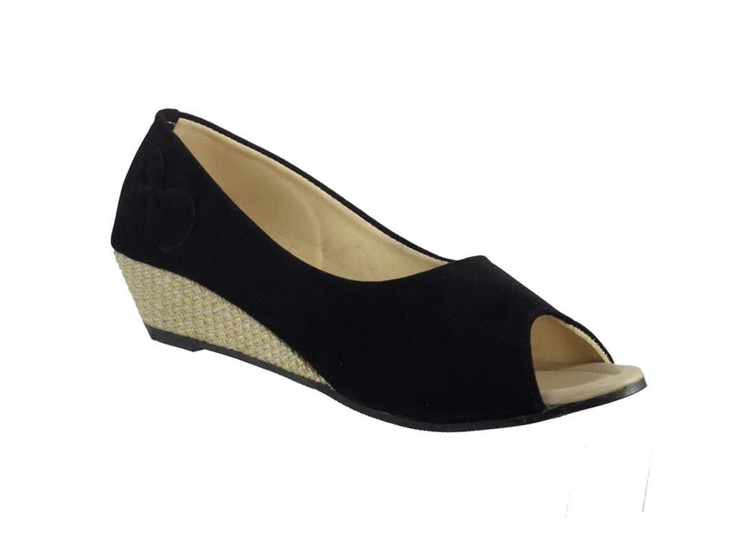 black wedges amazon