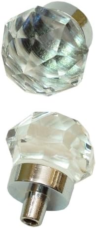 SkuBros SMALL Clear Crystal Glass DrawerDoor Pull