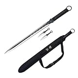 Ace Martial Arts Supply Full Tang Tactical Blade Katana/Ninja Sword/Machete/Throwing Knife, Black, 27-Inch