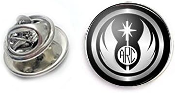 Black Jedi Monogram Tie Tack, Personalized Tie Pin