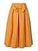 Choies Womens Casual Pleat Bowknot Front Midi Skirt XL, Orange, X-Large