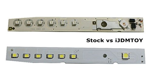 iJDMTOY HID Matching Xenon White LED Eyelid Eyebrow Modules For 2008-2010 BMW E60 LCI 5 Series 528i 535i 550i M5