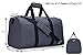 MIER Gym Duffel Bag for Men and Women with Shoe Compartment, Carry On Size, 20inches, Sets of 2(Large and Small), Black