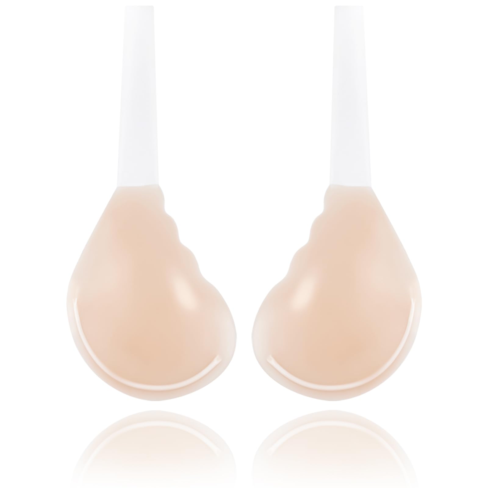 Photo 1 of Invisible Lift Sticky Bra for Large Breasts - Women's Seamless Backless Strapless Push Up Adhesive Silicone Bra Beige