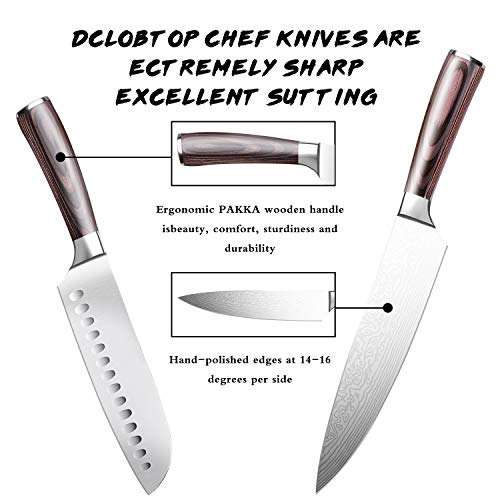 Pro Kitchen Knife 8 inch chef knife and 7 inch kitchen knife High Carbon Stainless Steel Ergonomic Equipment chef's knives 2 piece