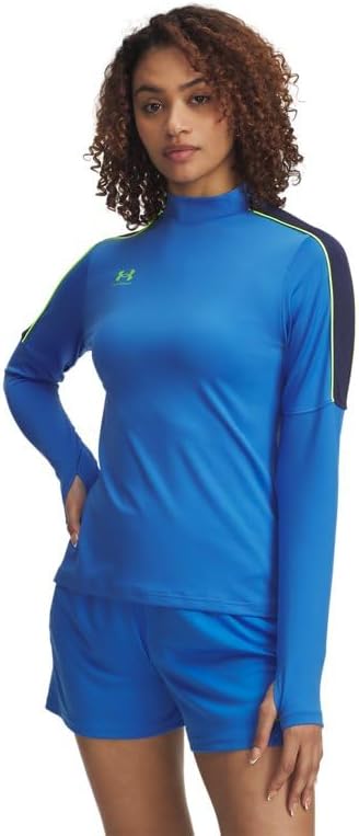UA W Challenger Midlayer - Blue Atlantis / / High Vis Yellow - XL