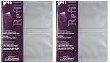 CR Gibson QP-13 Deluxe Binder pocket page refills, 20 pocket sheet (holds 40 recipe cards)(2 pack)