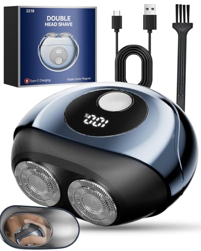 41EaC5gMdyL Mini Rasierer Herren Elektrisch, Elektrorasierer Herren Mit Led-Anzeige &Amp; Reisesicherung, Wasserdichter Dual Ring Elektrorasierer-7000 U/Min, Ein Must-Have Reiserasierer Für Papa, Ehemann Und Sohn